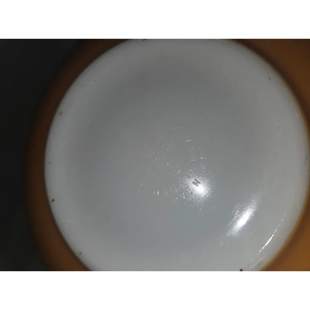 Vintage Pyrex 442 Old Orchard 4 Quart Early American Brown Gold